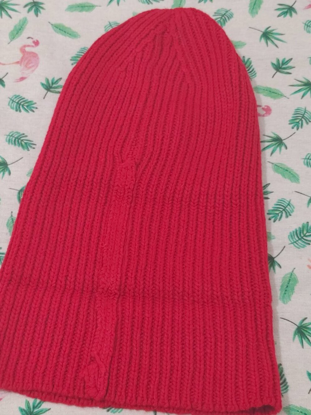 Acne Studios Iconic Face Patch Red Beanie - Picture 2 of 7